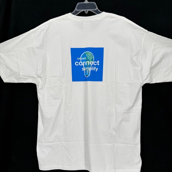 Vintage‎ Intel Pentium III Intel Inside Jerzees T-Shirt White XL Create Connect